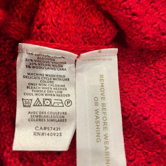 LOFT Bright Red Sweater NWOT Medium - Picture 4 of 4